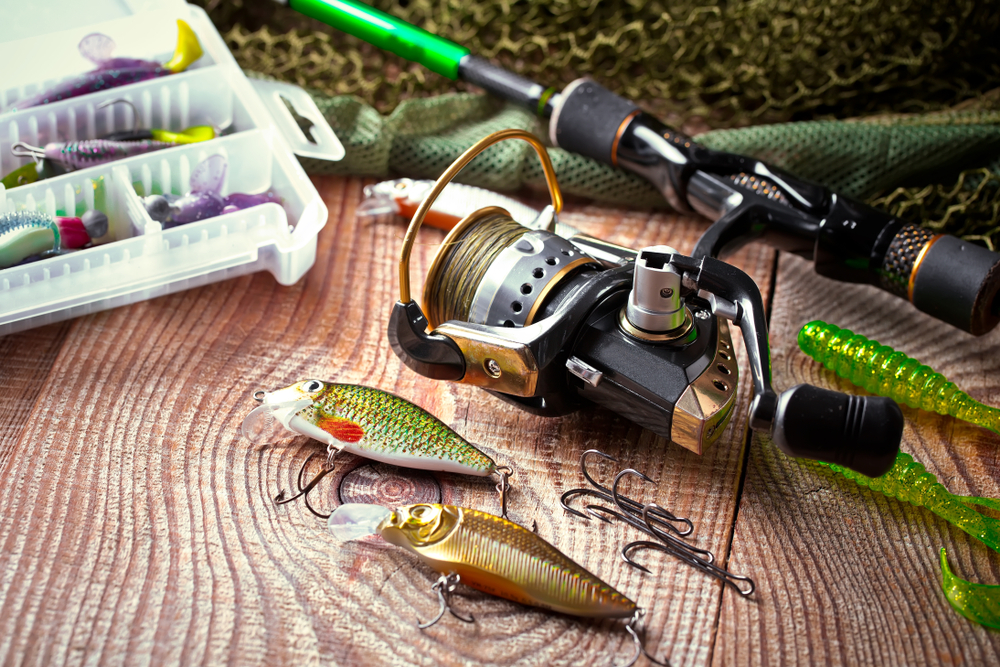 Fishing,Rods,And,Spinnings,In,The,Composition,With,Accessories,For
